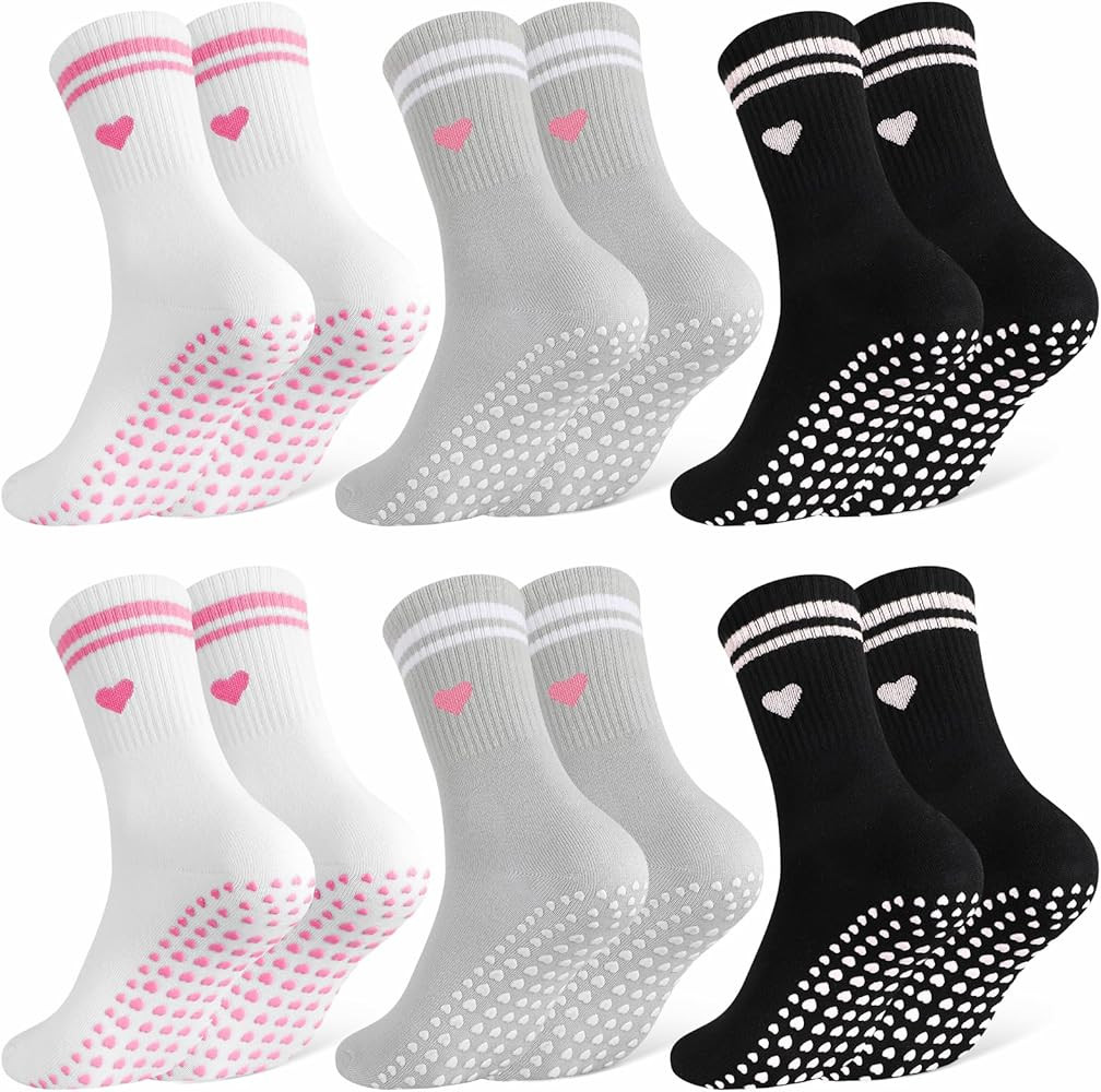 Jspupifip Cute Pilates Socks for Women, Non Slip Yoga Socks with Grips for Barre Workout Athletic... | Amazon (US)
