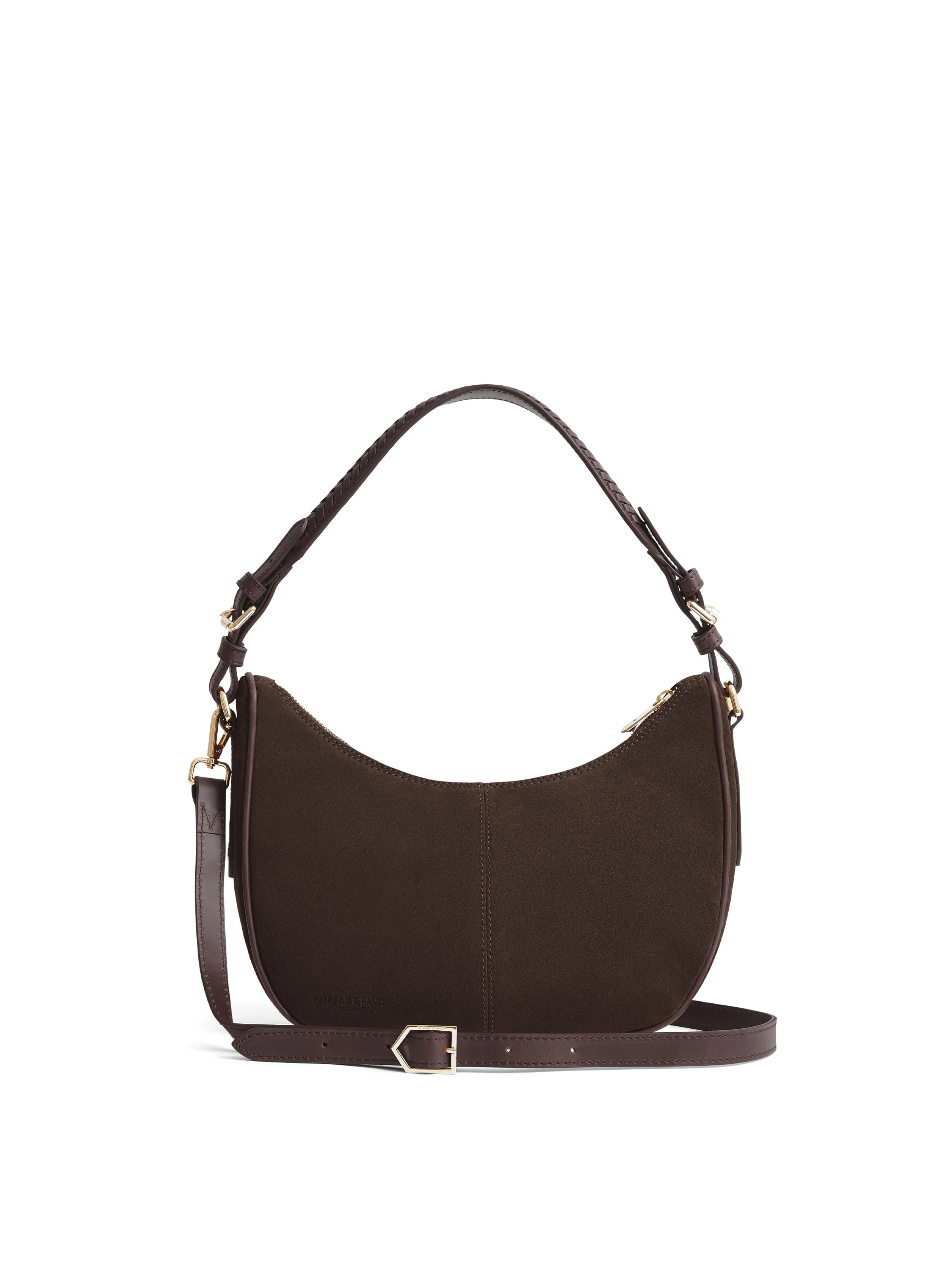 Tetbury Crescent - Women's Bag - Chocolate Suede | Fairfax & Favor | Fairfax & Favor (UK)