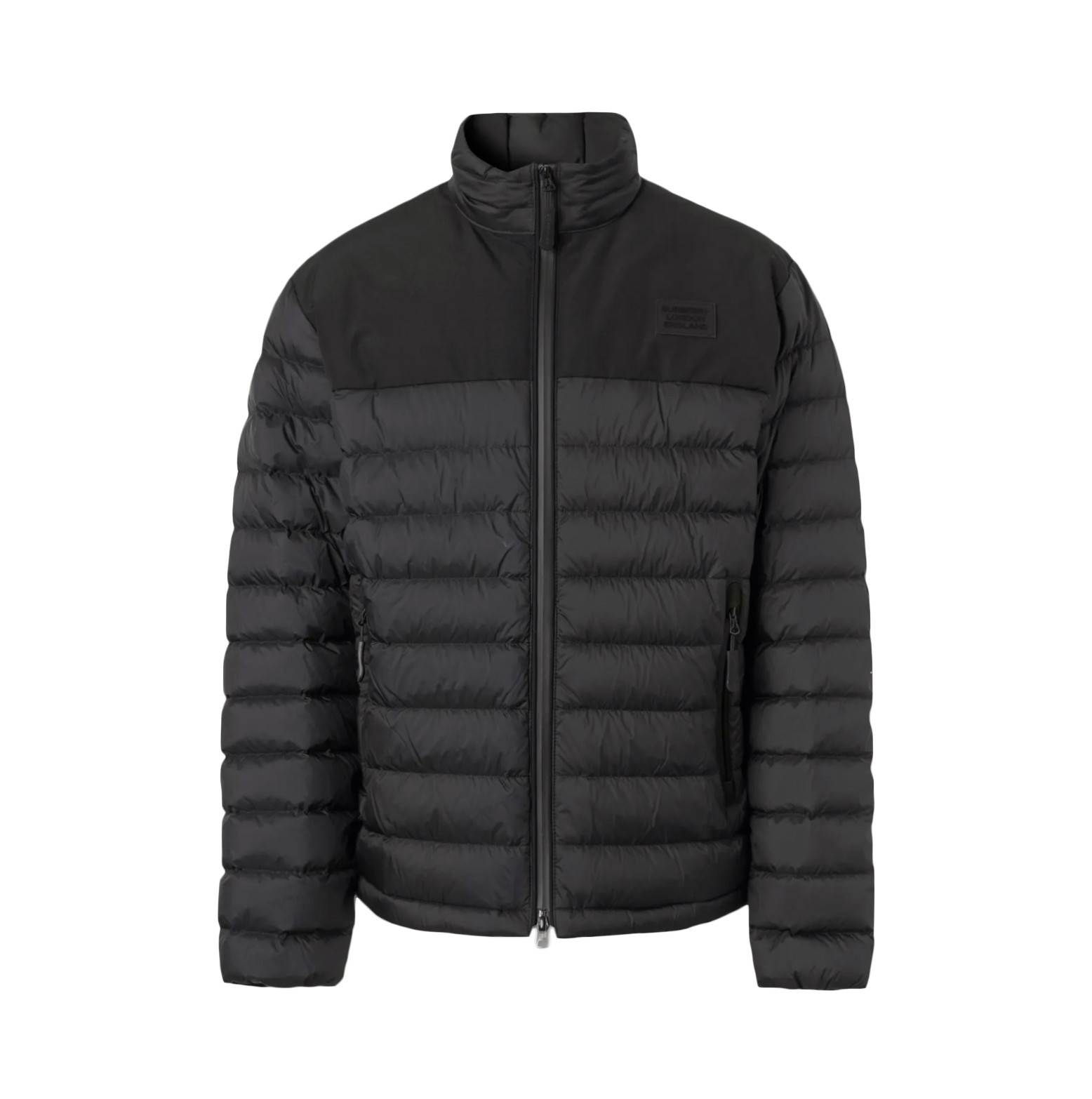 Men's Burberry Logo Applique Lightweight Puffer Jacket in Black | StockX