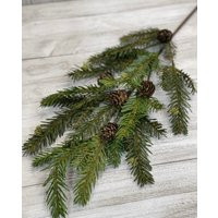 Artificial Pine, Christmas Evergreen Spray, Faux Cedar, Greenery Stem, Faux Artificial Pine For Deco | Etsy (US)
