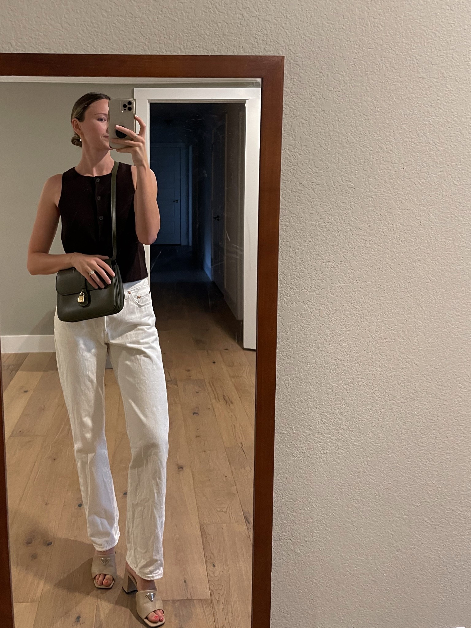 Date night outfit linked! 
25 in jeans & Small in top! Bag is Celine but linked similar 

#LTKFallSale #LTKStyleTip #LTKFindsUnder100