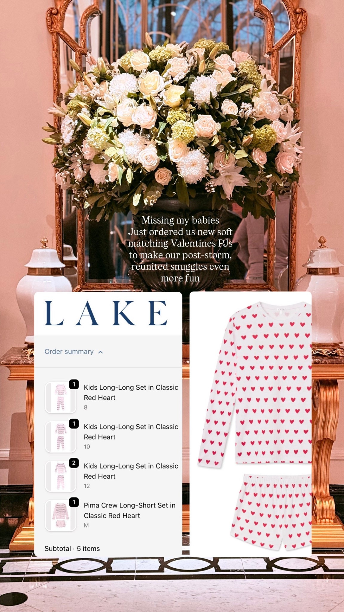 Missing my babies right now.
I have always gotten them pajamas for holidays and when I didn’t over the last few months (thinking they didn’t care), Birdie asked why we don’t do it anymore. I’m so glad to know that they do really love it.
Cheers to more core memories. ✨

#LTKValentine #LTKKids