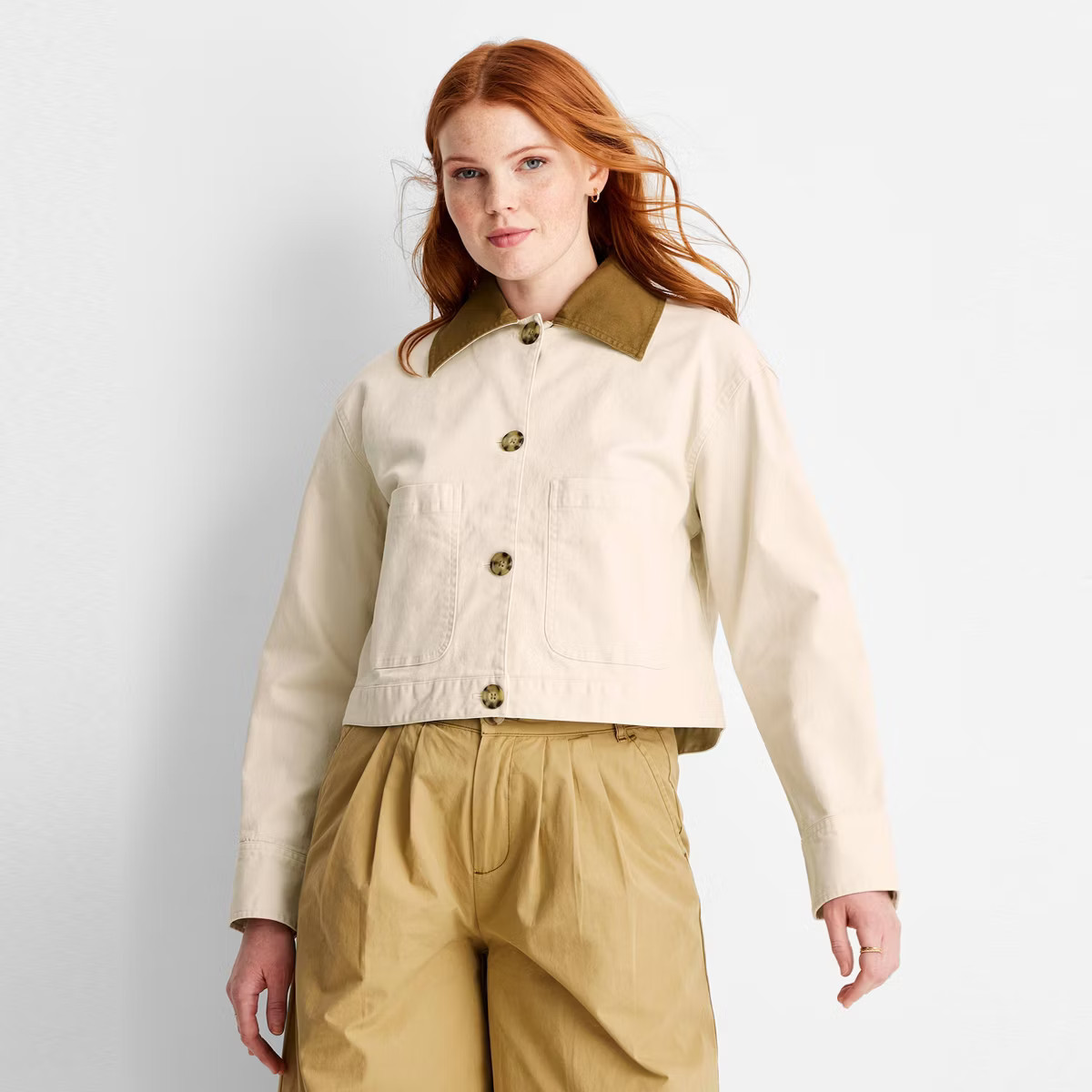 Women's Cropped Chore Jacket - Future Collective | Target