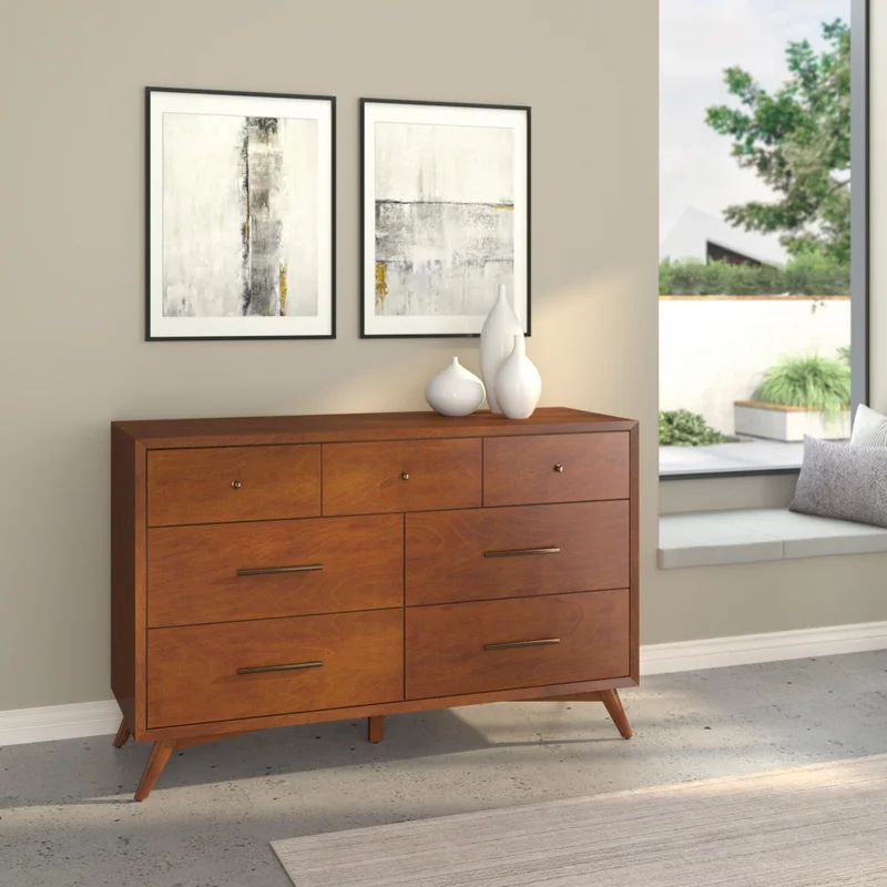 Williams 7 Drawer 56'' W Solid Wood Dresser | Wayfair North America