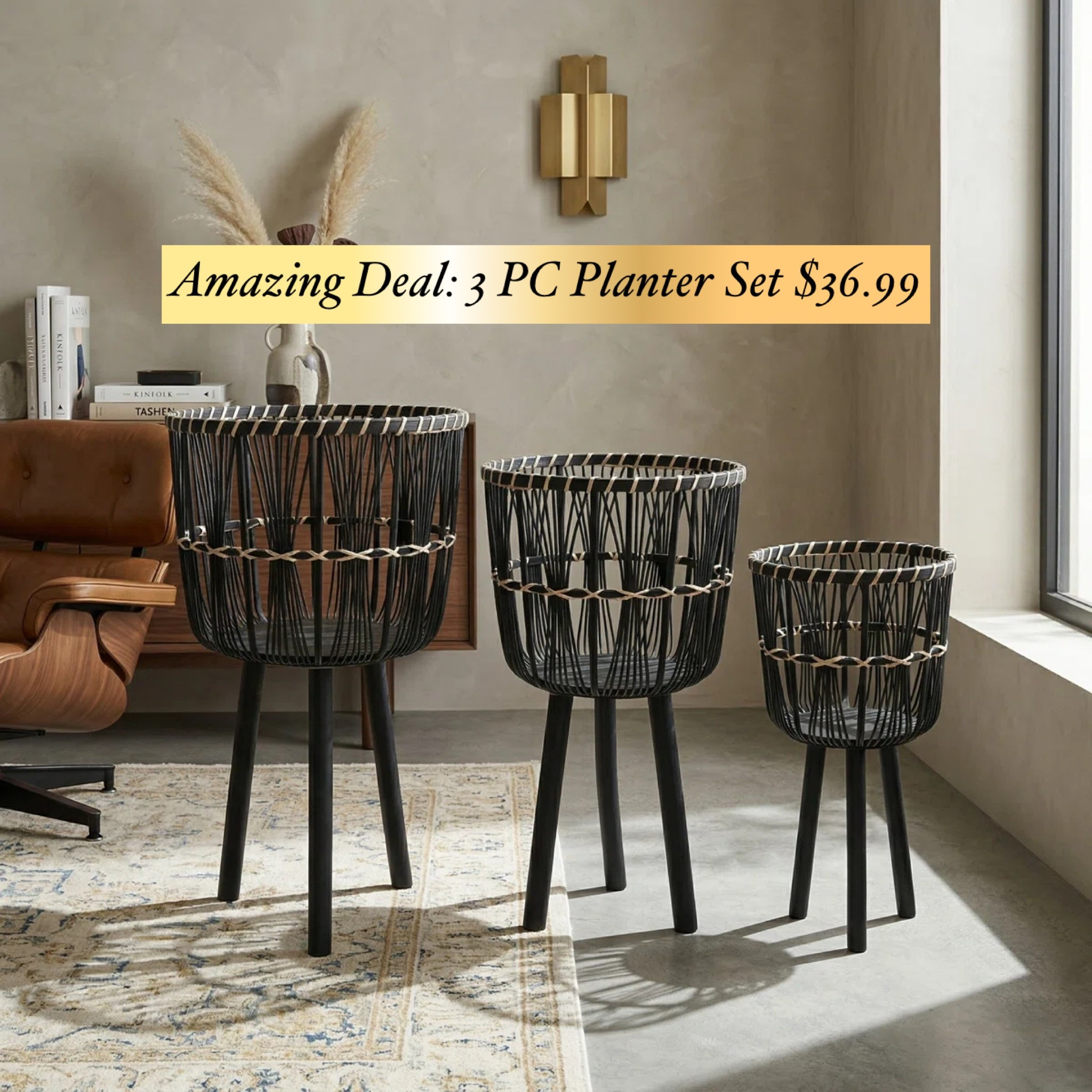 Sell out Risk: 3PC set $36.99 • Linked Below Neutral Boho Wicker Planter Stand Set, Versatile Indoor Garden Decor

#LTKHome #LTKSaleAlert
