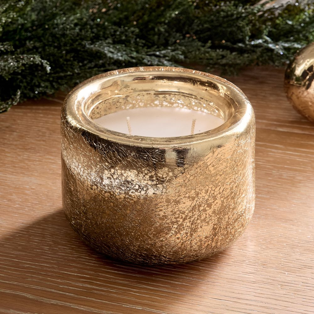 Bronze Shimmer Metallic Candles - Frozen Pine & Cedarwood | West Elm (US)