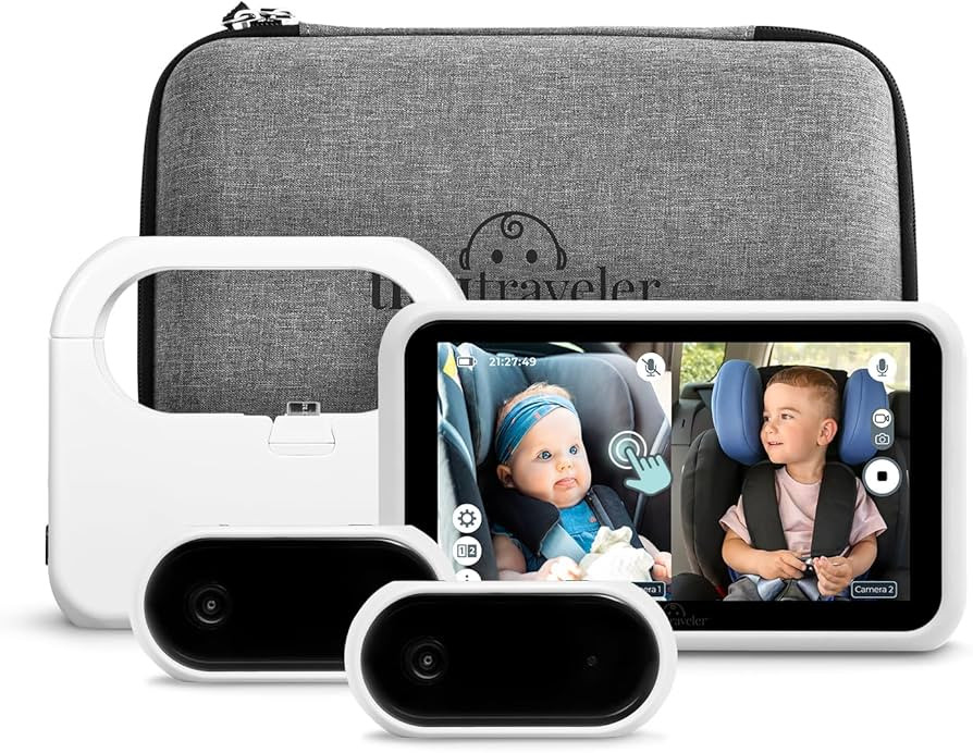 Tiny Traveler Baby Car Camera for 2 Kids, 5” Touch Screen Baby Car Monitor with Power Bank, No ... | Amazon (US)