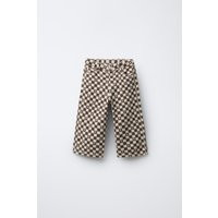 Zara - Culotte-Hose Mit Schachbrettmuster - Grau - Unisex | Zara DE