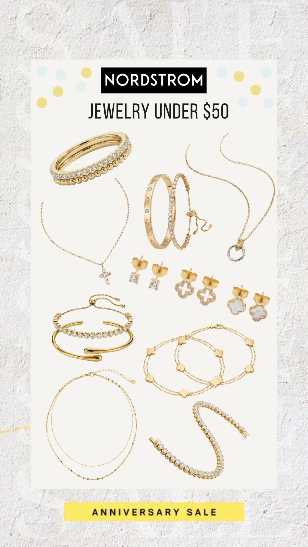 NSale jewelry under $50!

#LTKSaleAlert