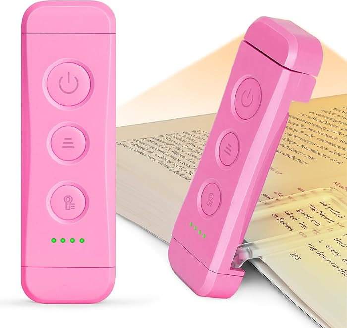 Glocusent USB Rechargeable Book Light, Portable Clip-on LED Reading Light, Reading Lights for Boo... | Amazon (US)