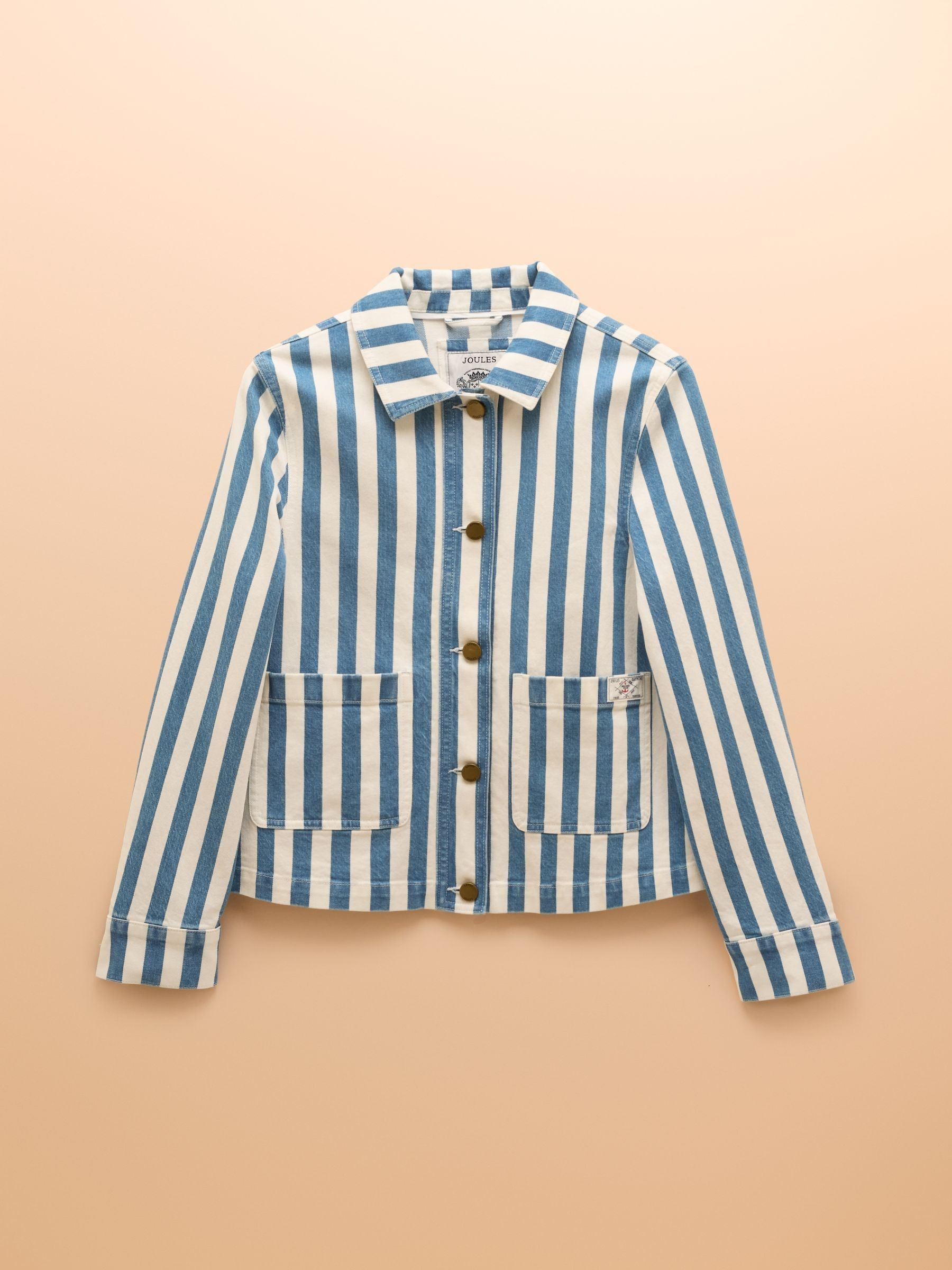 Blue Stripe Denim Jacket | Joules | Joules