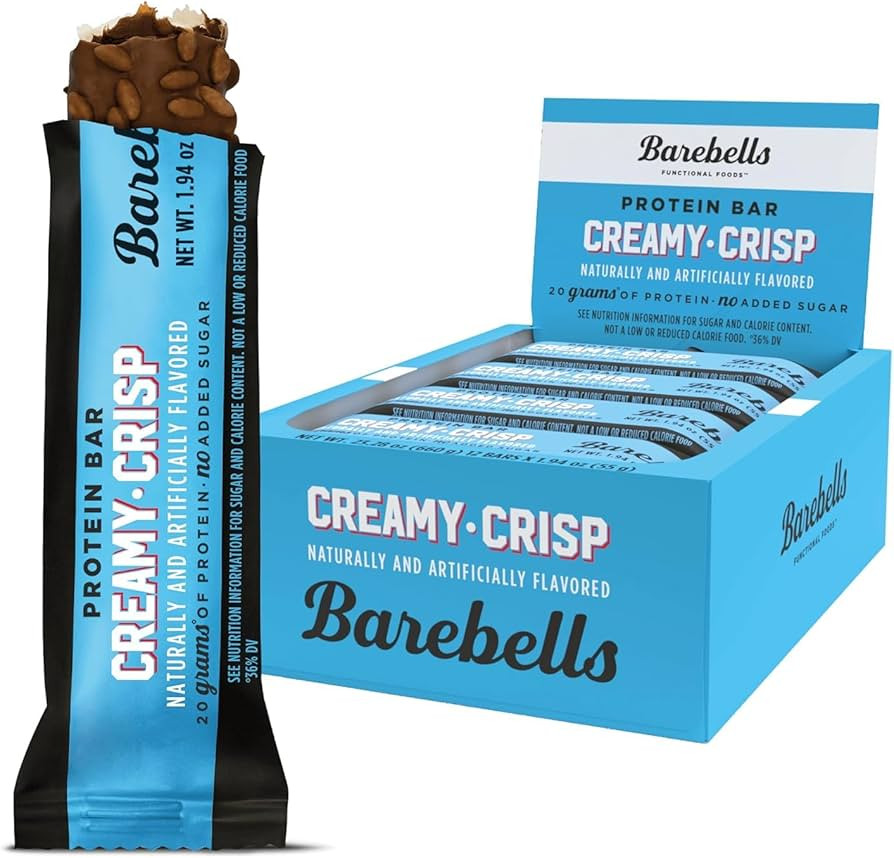 Barebells Protein Bars Creamy Crisp - 12 Count, 20g High Protein Treats - Chocolate Nutrition Bar... | Amazon (US)
