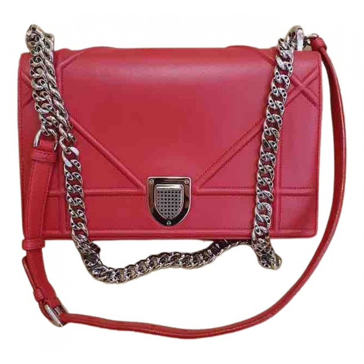 Dior Diorama Red Leather handbag for Women | Vestiaire Collective (Global)