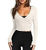 LASLULU Womens Tie Front Wrap Tops Long Sleeve Bolero Shrugs Crop Cardigan Yoga Ballet Cover up T... | Amazon (US)