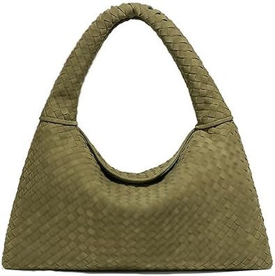 Suede Woven Hobo Bags Purses for Women Woven Leather Bag Vintage Tote Bag Retro Handbag Satchel 2025 | Amazon (US)