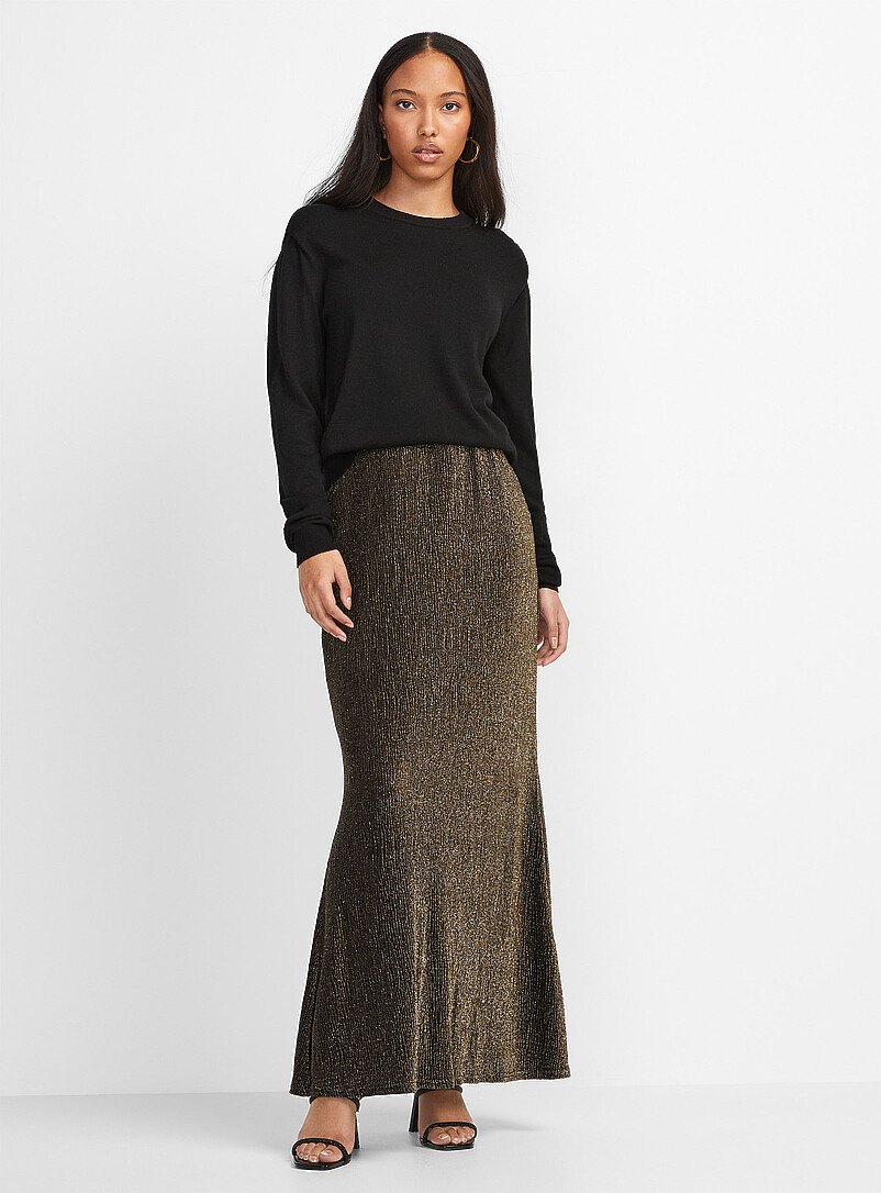 Shimmering maxi skirt | Simons