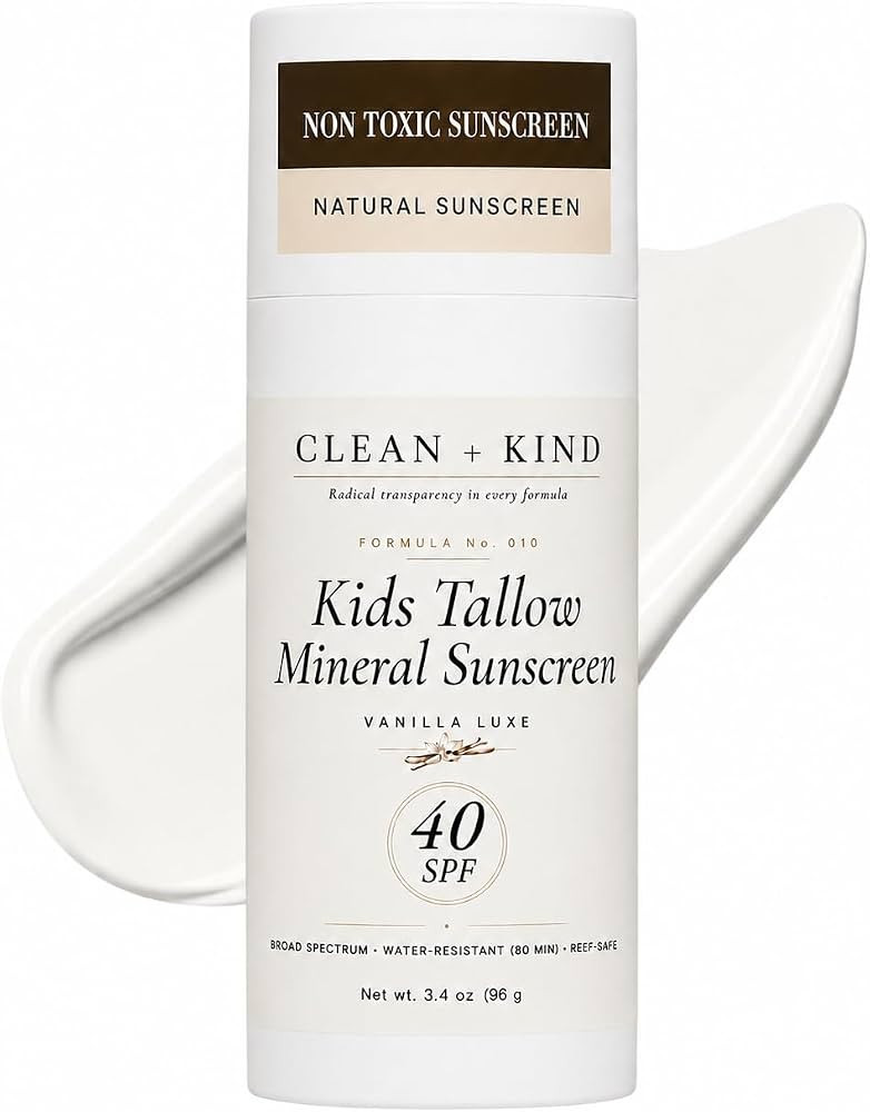 Kids Sunscreen Mineral SPF 40 Vanilla \u2014 Non Toxic Baby & Toddler Sunblock with Non-Nano Zinc... | Amazon (US)