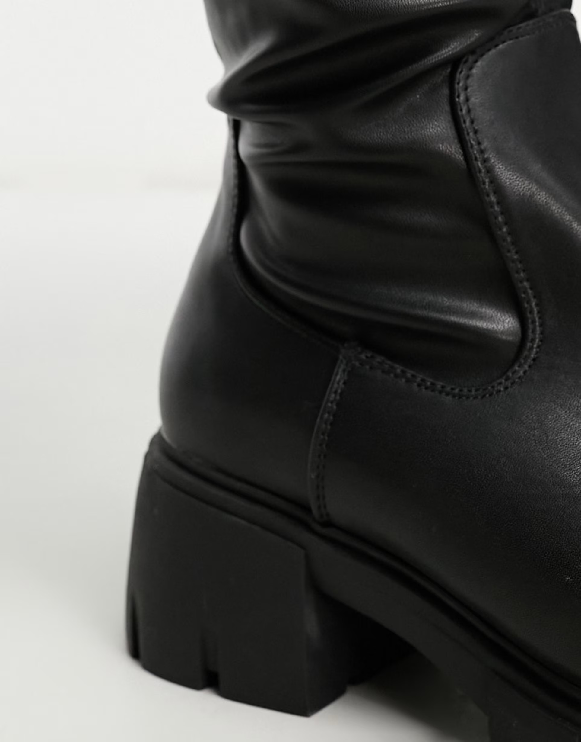 Simply Be Wide Fit stretch block heel knee boots in black | ASOS (Global)