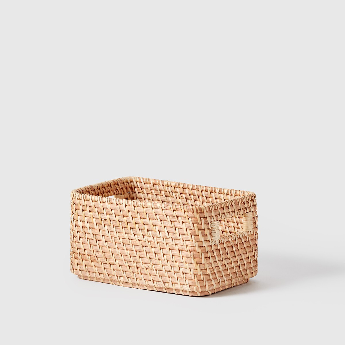 Marie Kondo Ori Rattan Honey Natural Curved Bins | The Container Store