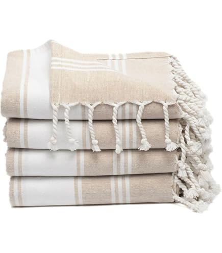 LANE LINEN Beach Towel 4 Pack, Oversized Beach Towels for Adults, Lightweight Travel Beach Towels... | Amazon (US)