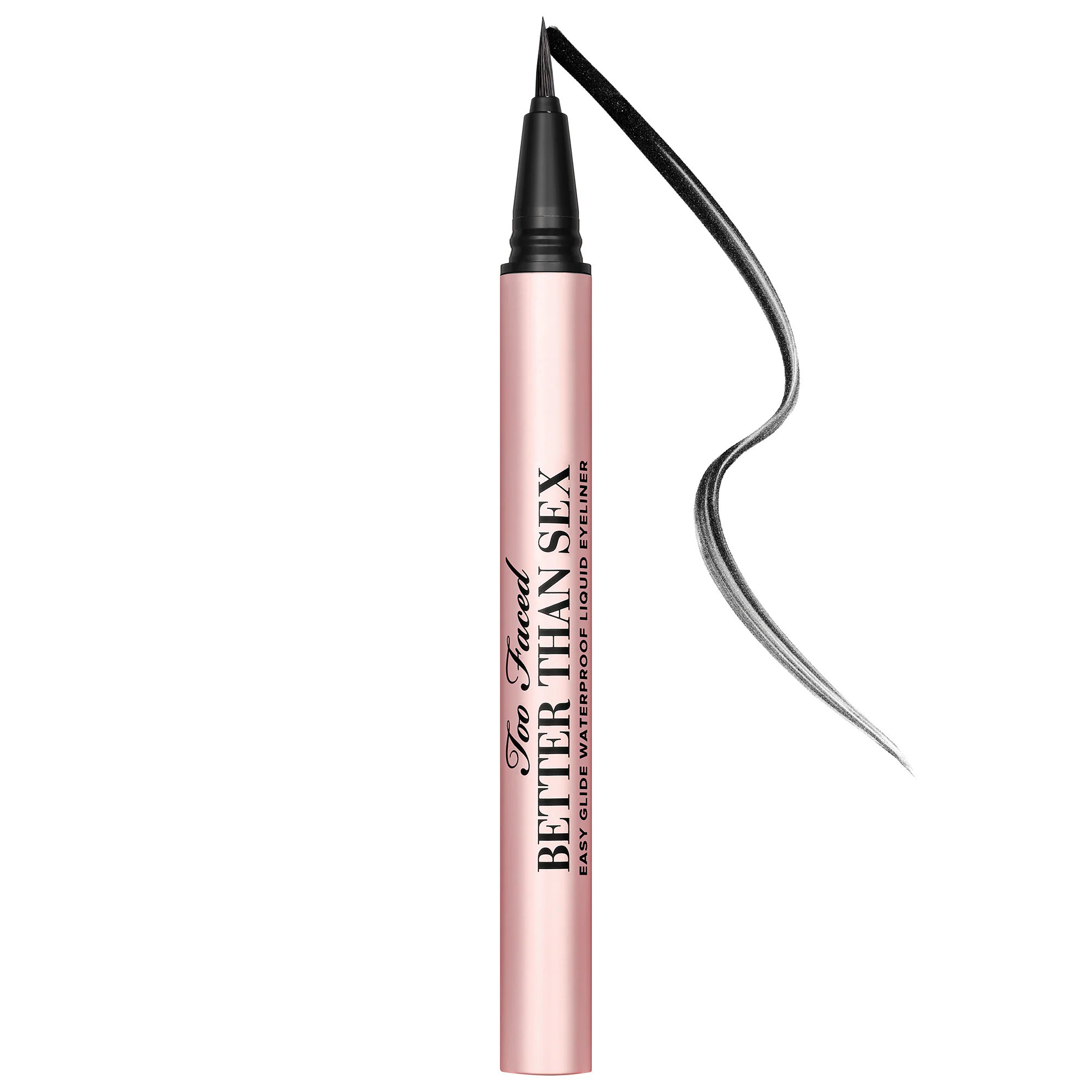 Too Faced Better Than Sex Easy Glide Waterproof Liquid Eyeliner Black 0.02 oz / 0.6 ml | Sephora (US)
