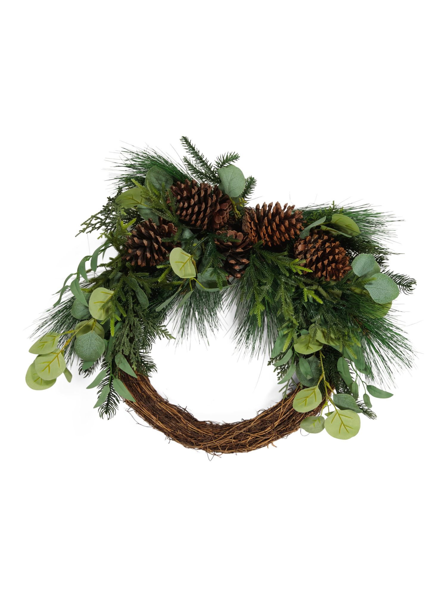 24in Pine Branches Wreath | TJ Maxx