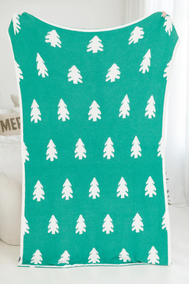 Make Me Believe Christmas Trees Blanket DOORBUSTER | Pink Lily