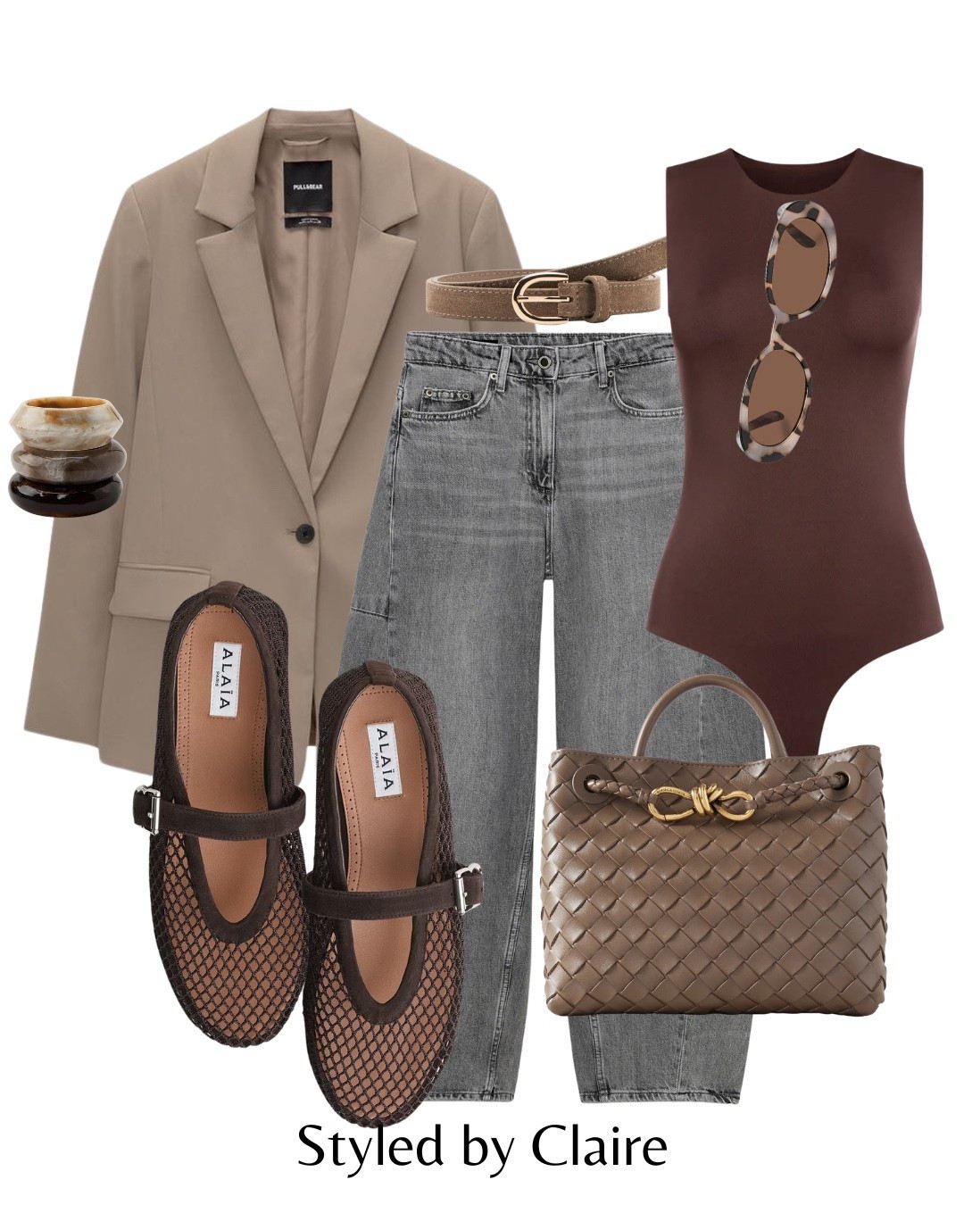 MESH BALLET FLATS🤎
Use discount code CLAIRE15 sitewide at KLAYD bodysuits!
Tags: pull bear taupe blazer chocolate Zara barrel ballon grey jeans neck fishnet mules suede mango belt trending spring style resin bracelets Le specs sunglasses bottega bag fashion brunch with the girls date night city break chic women’s inspo outfit ideas ootd

#LTKstyletip #LTKspring #LTKshoes