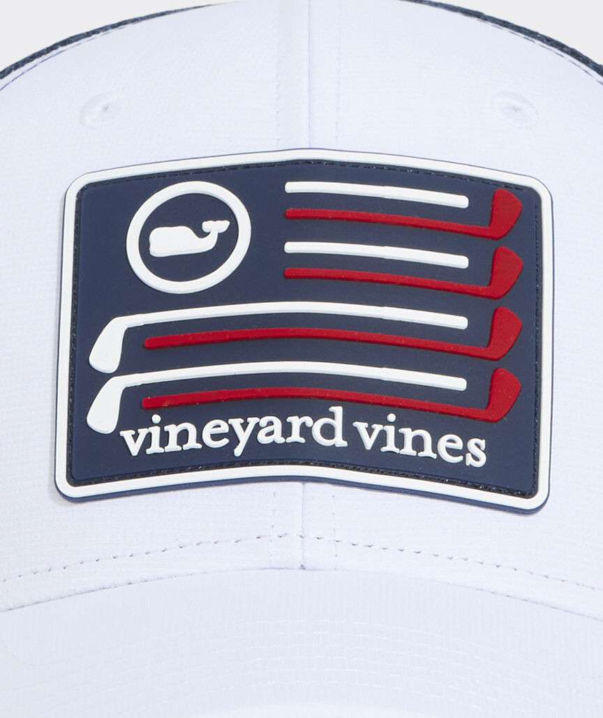 Golf US Flag Patch Trucker | vineyard vines