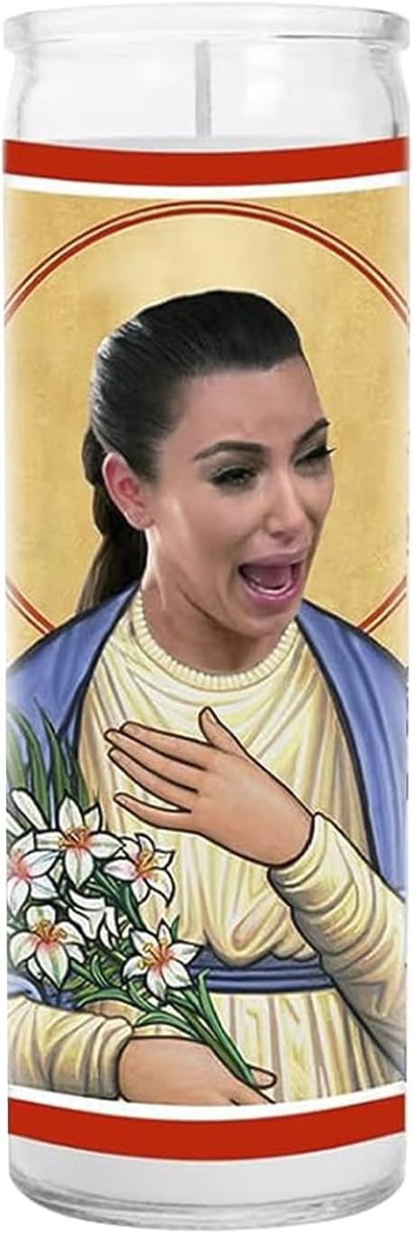 Crying Kim Celebrity Glass Jar Candle – Unscented Handmade Soy Wax Votive Candle – Unique Gif... | Amazon (US)