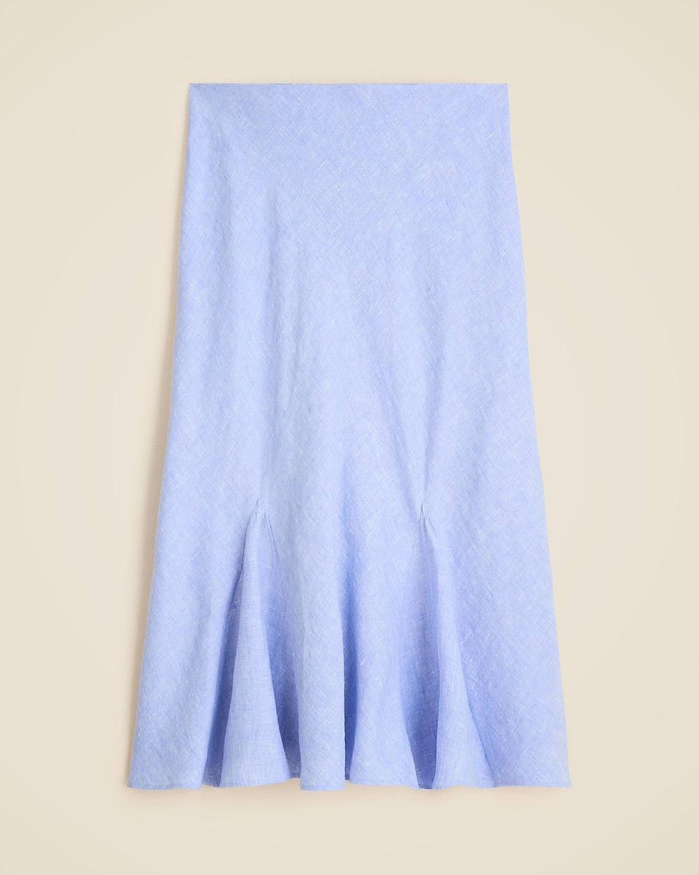 Gwyneth flounce-hem slip skirt in linen | J. Crew US