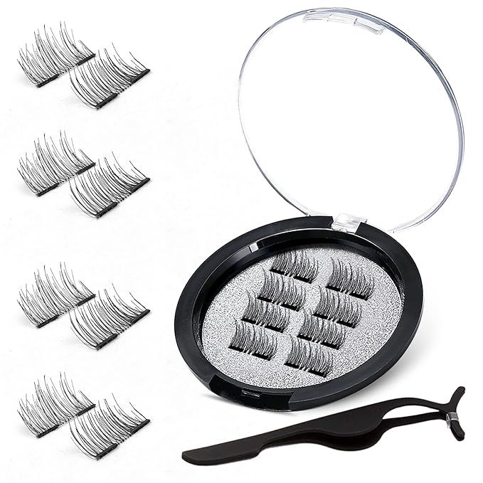 VASSOUL Dual Magnetic Eyelashes, 0.2mm Ultra Thin Magnet, Light weight & Easy to Wear, Best 3D Re... | Amazon (US)