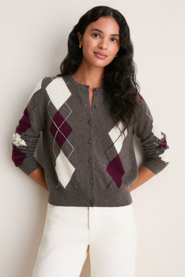 Argyle Cashmere Riley Cardigan | Tuckernuck (US)