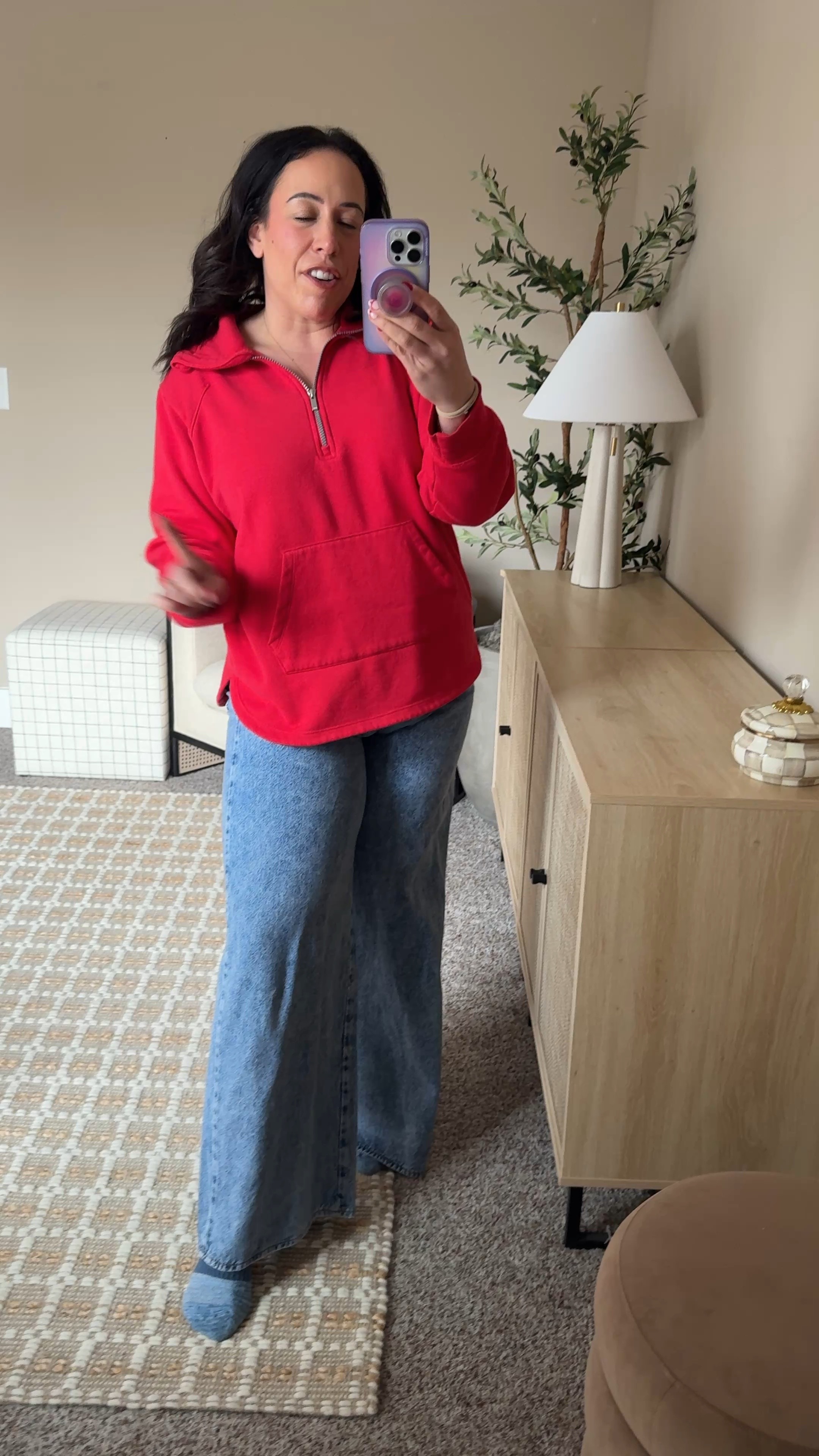 Casual Friday OOTD red pullover from Target size large jeans true to size! 

Target fashion, casual midsize outfit, spring fashion, mom outfit idea 

#LTKActive #LTKStyleTip #LTKMidsize