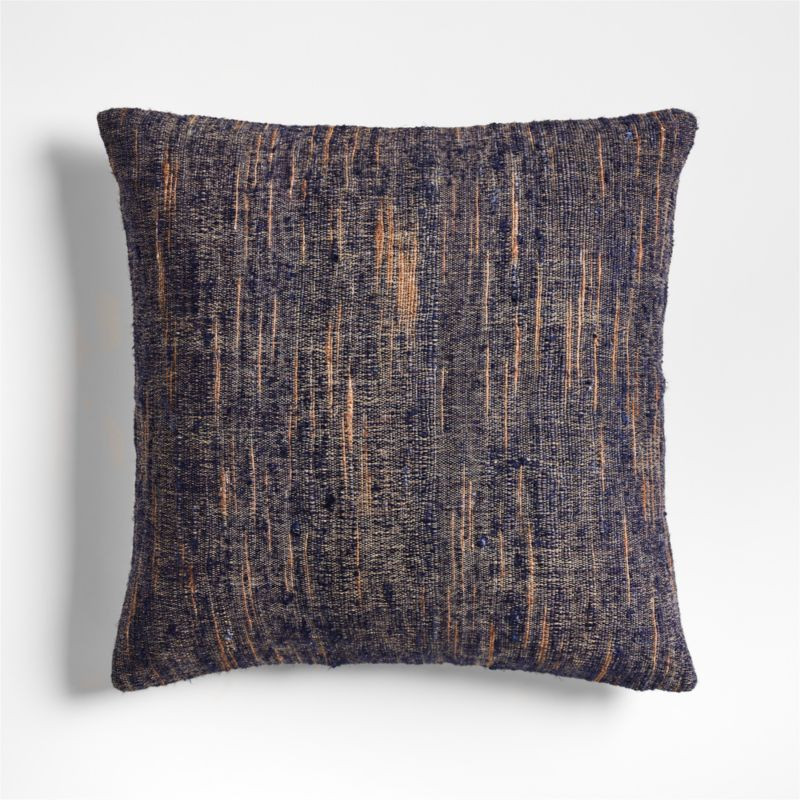 Riviera 20"x20" Deep Indigo Blue Throw Pillow Cover + Reviews | Crate & Barrel | Crate & Barrel