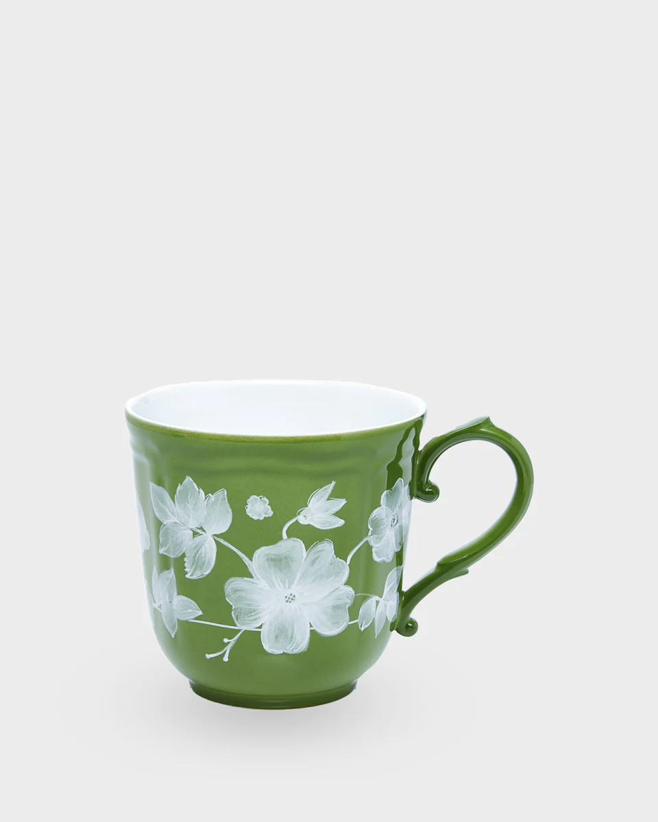 Ginori Floral Mug Green | Cabana Magazine