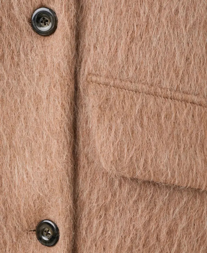 Brushed Funnel Neck Coat | Nordstrom