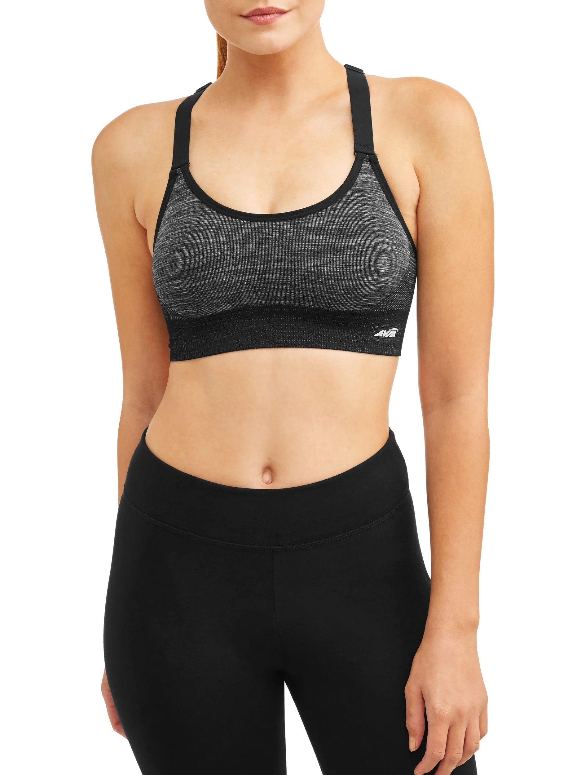 Avia Womens Seamless Moisture Wicking Keyhole Sports Bra, Style AV18198 | Walmart (US)
