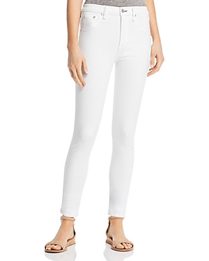 rag & bone/Jean High-Rise Skinny Jeans in White | Bloomingdale's (US)