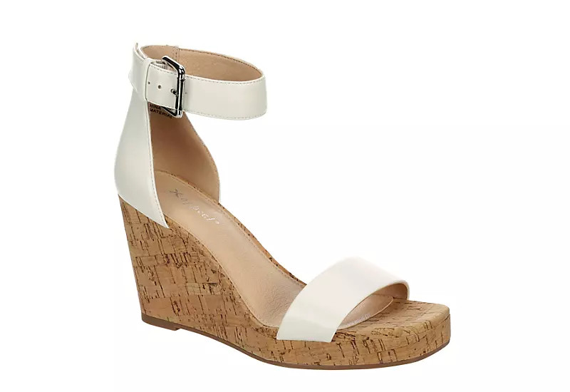 Xappeal Womens Amora Wedge Sandal - White | Rack Room Shoes