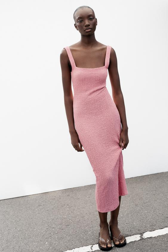 TEXTURED MIDI DRESS | Zara US