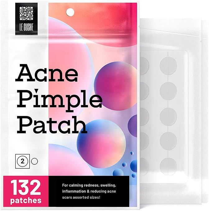 LE GUSHE Acne Pimple Master Patch 132 dots - Absorbing Hydrocolloid Blemish Spot Skin Treatment a... | Amazon (US)