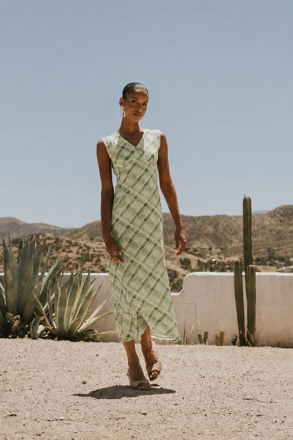 Yolanda Plaid Maxi Dress | Böhme US