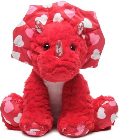 Bearington Dinomite Dinosaur Valentines Day Stuffed Animal - 11" Red Triceratops Valentine Dinosa... | Amazon (US)