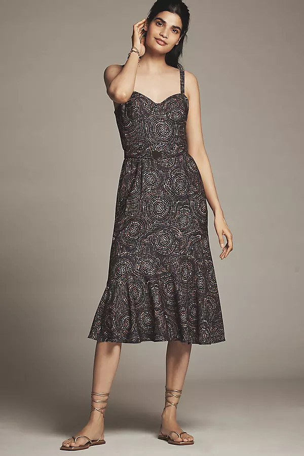 Lydia Sleeveless Sweetheart Midi Dress | Anthropologie (US)