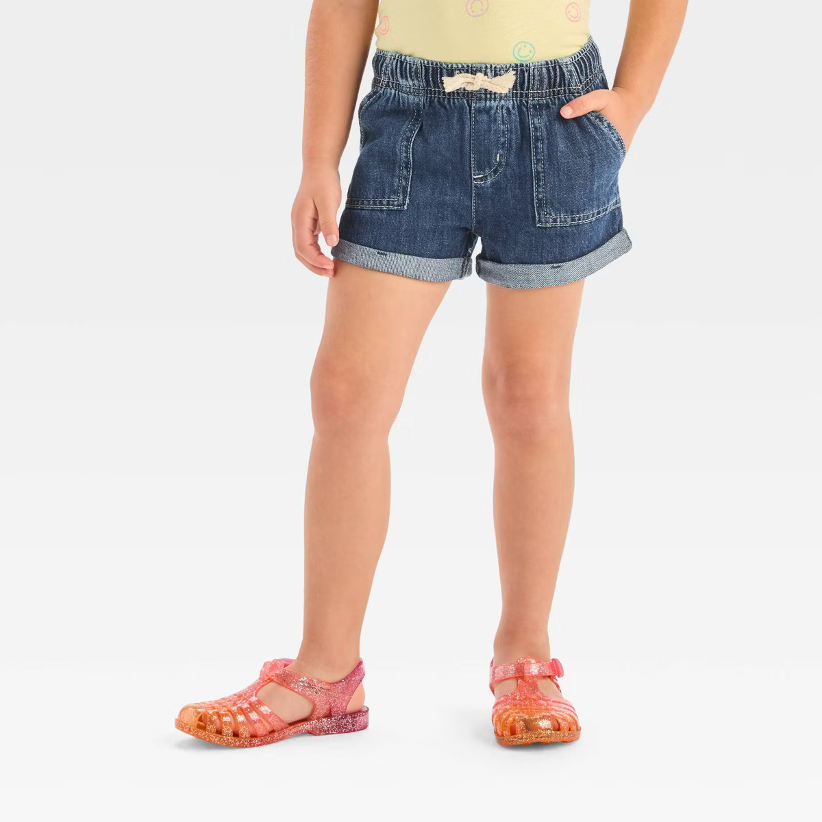 Toddler Girls' Denim Pull-On Shorts - Cat & Jack™ Light Wash : Comfy Mid-Rise, Elastic Waist, C... | Target