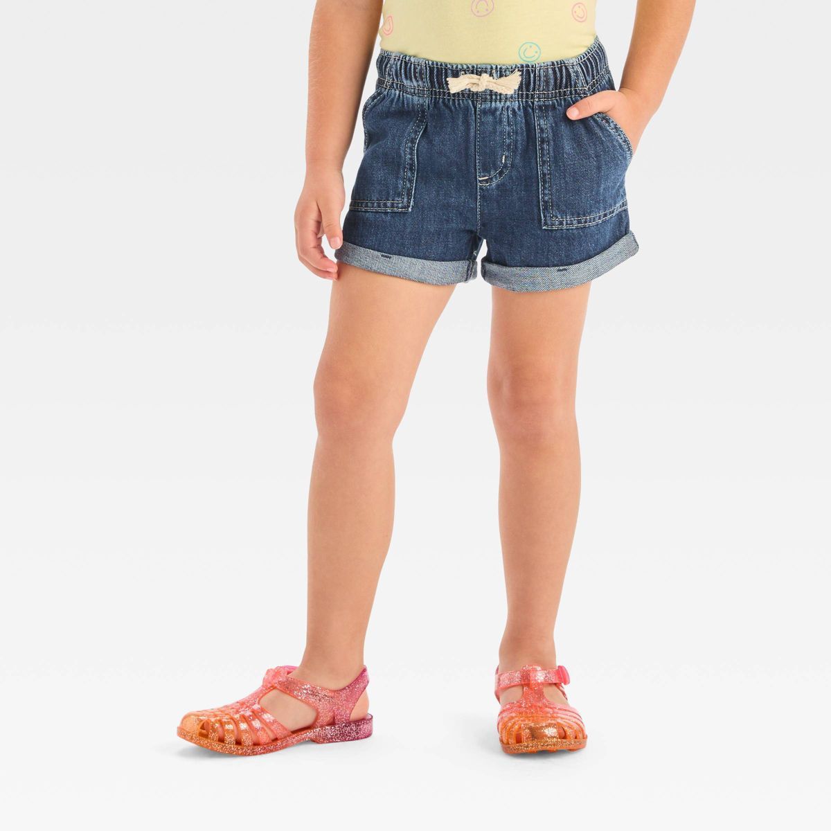 Toddler Girls' Pull-On Shorts - Cat & Jack™ Dark Wash 3T | Target