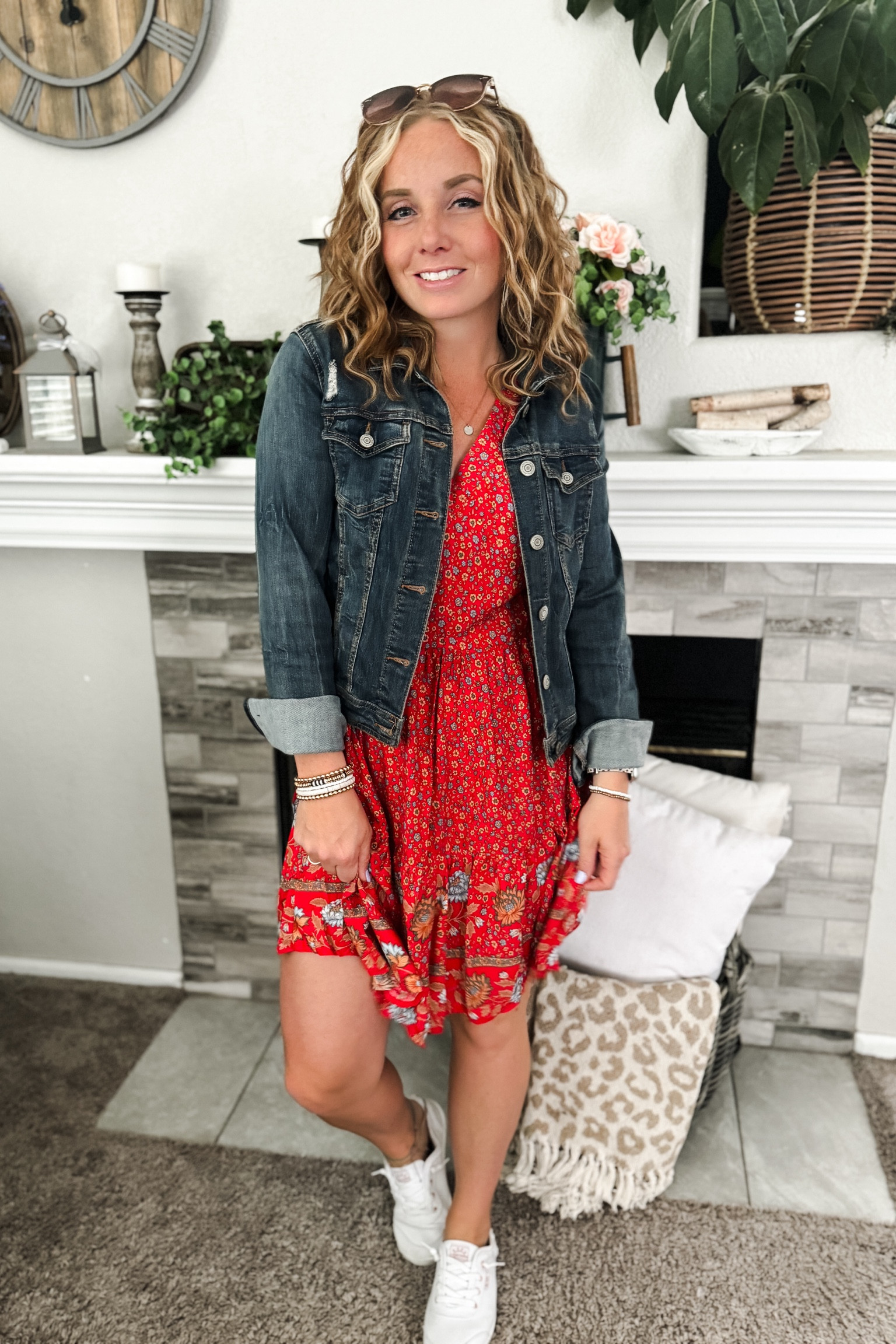 Red floral dress with a denim jacket and white slip on sneakers. 

//Fall outfits 2024, fall dress, fall fashion finds, fall favorites amazon,petite amazon fashion, casual mom outfit ideas, fall outfit amazon, amazon outfit ideas, casual outfit ideas, outfit inspo, casual fashion, amazon fall fashion, amazon casual outfit fall, cute casual outfit, outfit ideas fall, amazon shoes, amazon bag, purse, size 4-6, casual fall outfits, casual outfit ideas everyday, fall tops, fall fashion, fall bags, autumn outfit, #fall #falloutfits #fallfashion

#LTKShoeCrush #LTKStyleTip #LTKFindsUnder50