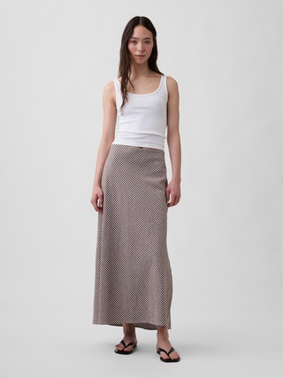 Linen-Blend Maxi Slip Skirt | Gap | Gap (US)