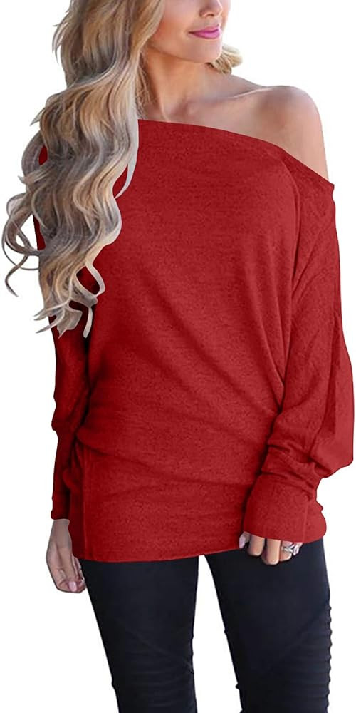 Poetsky Women's Off Shoulder Tops for Leggings Amazon Leggings Outfits Leggings and Sweater Outfits | Amazon (US)